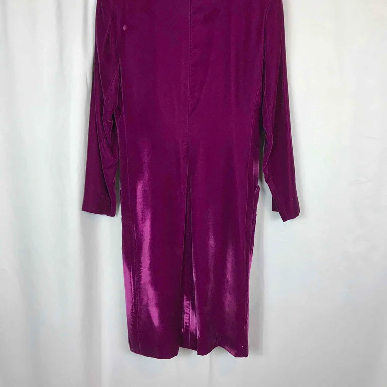 Robe en velours violette Yves Saint Laurent