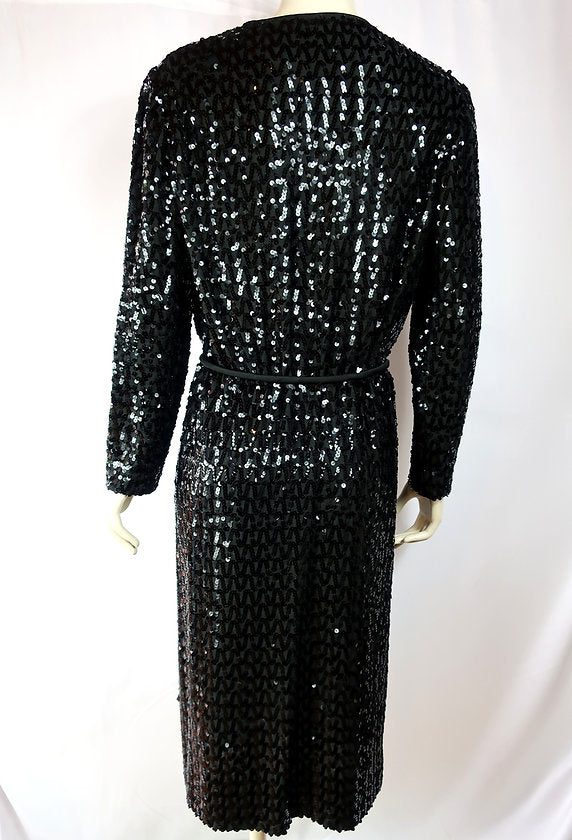 Robe Noire à Sequins Guy Laroche