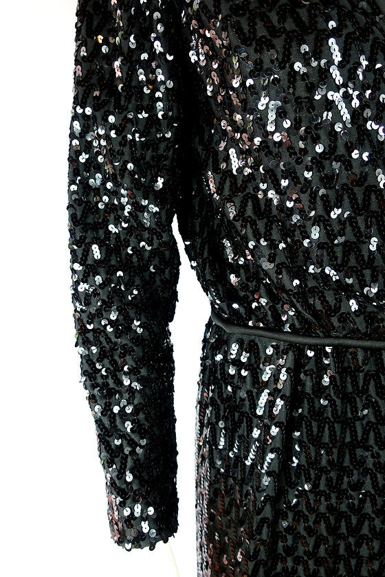 Robe Noire à Sequins Guy Laroche