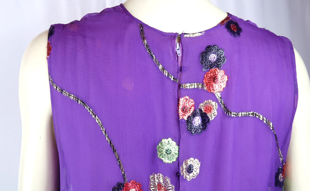 Tunique Violette en broderie