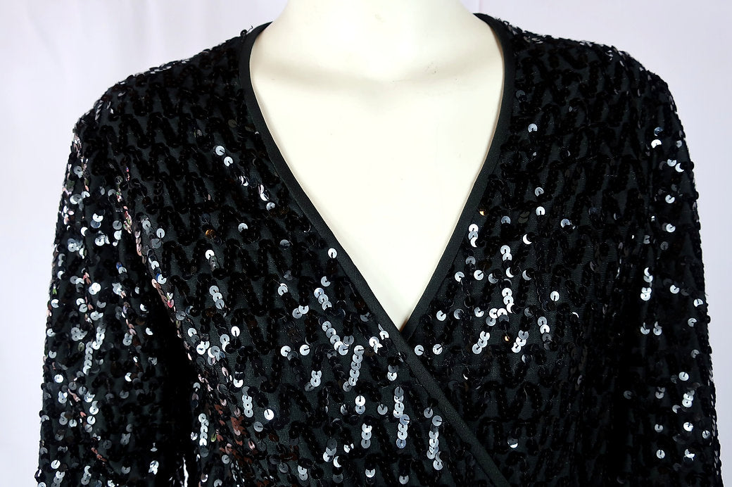 Robe Noire à Sequins Guy Laroche