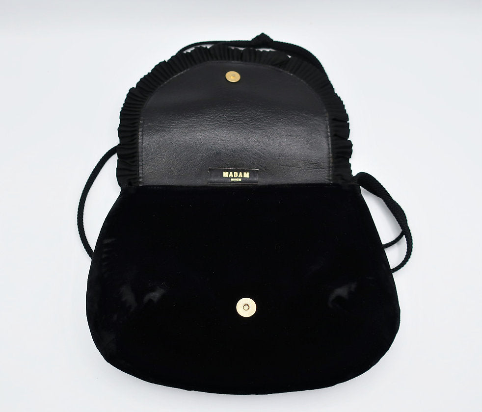 Sac en Daim Noir Madame Suede