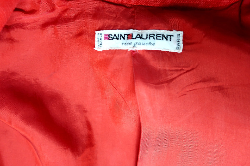 YSL Rive Gauche Blazer Rouge en Lin