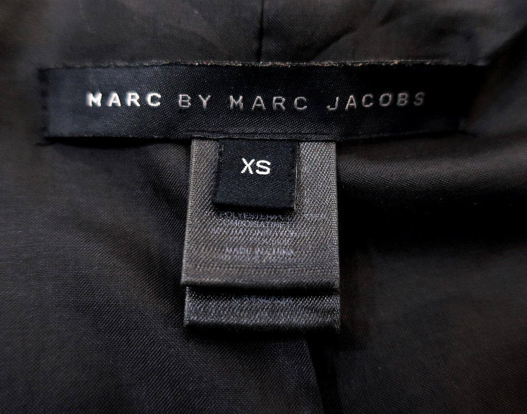 Manteau Noir en Fausse Fourrure Marc Jacobs